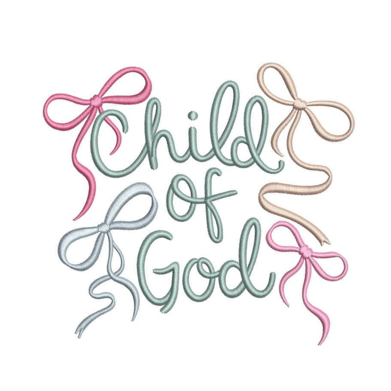 Child Of God Embroidery Design, Christian Machine Embroideery File, Bible Verse Embroidery Design, 5 sizes, Instant Download Embroidery/Applique DESIGNS Nino Nadaraia 