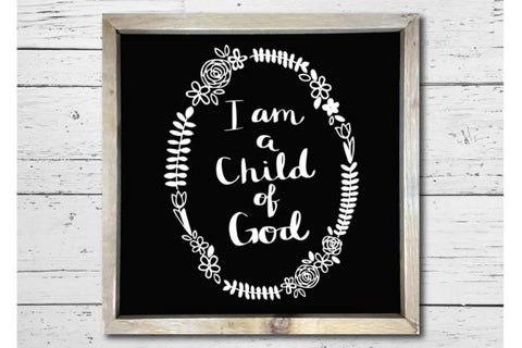 Child of God Floral Nursery Sign Laser SVG File SVG Crafting With Brenna 