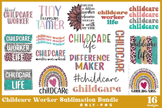 Childcare Worker Sublimation Bundle Sublimation Jagonath Roy 