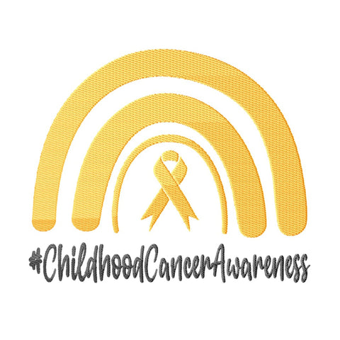 Childhood Cancer Embroidery Designs Bundle - 24 Designs, Childhood Cancer Awareness Embroidery Patterns, Gold Awareness Ribbon PES Files Embroidery/Applique DESIGNS HappyDesignStudio 
