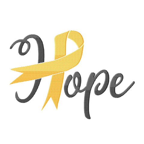 Childhood Cancer Embroidery Designs Bundle - 24 Designs, Childhood Cancer Awareness Embroidery Patterns, Gold Awareness Ribbon PES Files Embroidery/Applique DESIGNS HappyDesignStudio 