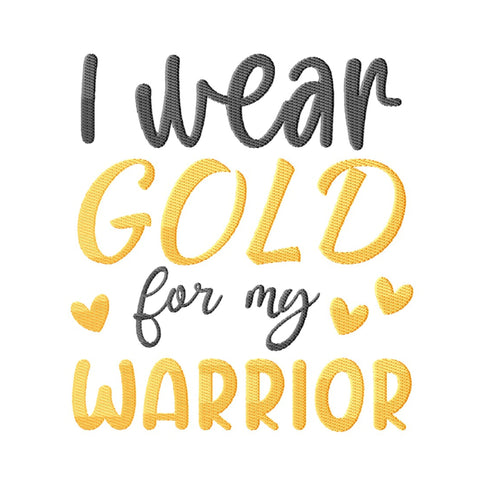 Childhood Cancer Embroidery Designs Bundle - 24 Designs, Childhood Cancer Awareness Embroidery Patterns, Gold Awareness Ribbon PES Files Embroidery/Applique DESIGNS HappyDesignStudio 