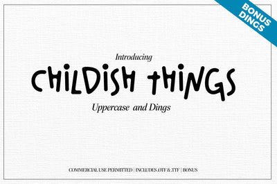 Childish Things Font Font AfterTenDesign 