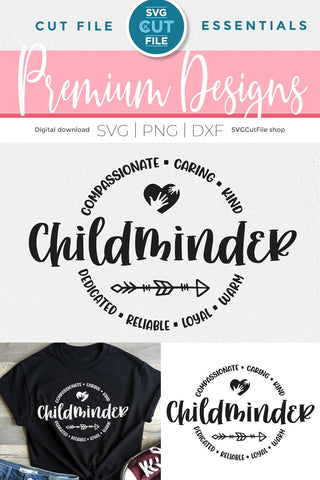 Childminder svg, babysitter svg, childminder appreciation, appreciation SVG SVG Cut File 