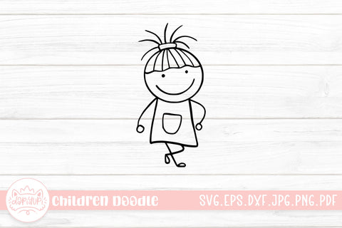 Children Hand-Drawn Outline SVG Cut File Bundle SVG dapiyupi store 