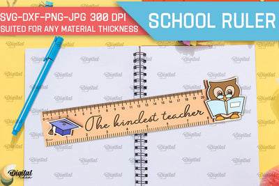 Children School Ruler Laser Cut. School Supplies SVG SVG Evgenyia Guschina 