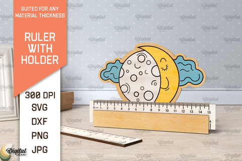 Children School Rulers Laser Cut Bundle. Wooden Rulers SVG SVG Evgenyia Guschina 