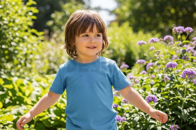 Children's blue t-shirt mockup design Mock Up Photo Designangry 