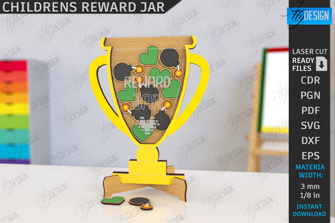 Children’s Reward Jars Laser Cut Bundle | Classroom Reward Jars | Good Behavior Jars | Kindness Jars | Kids Laser | Personalized Designs | CNC Files SVG Fly Design 
