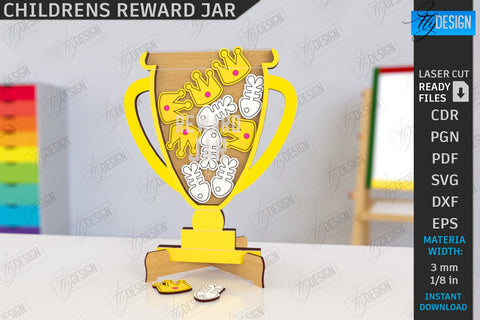 Children’s Reward Jars Laser Cut Bundle | Classroom Reward Jars | Good Behavior Jars | Kindness Jars | Kids Laser | Personalized Designs | CNC Files SVG Fly Design 