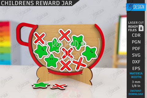 Children’s Reward Jars Laser Cut Bundle | Classroom Reward Jars | Good Behavior Jars | Kindness Jars | Kids Laser | Personalized Designs | CNC Files SVG Fly Design 