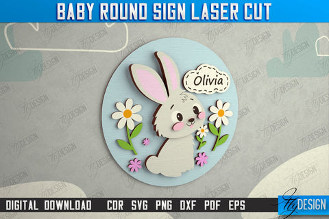 Children's Room Signs Bundle | Door Round Signs | Personalized Nursery Signs | Baby Design | Signboard | CNC Files SVG Fly Design 