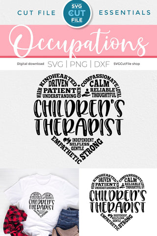 Children's therapist svg - an ABA or BCBA Child therapist svg SVG SVG Cut File 