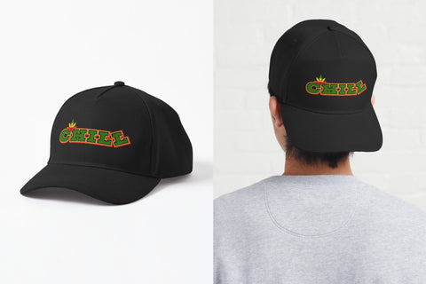 Chill - Cannabis Weed Leaf Red Gold And Green Png Sublimation Sublimation Karma Genie Graphics 