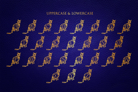 Chill Cat Mandala Monogram Font Dm Letter Studio 