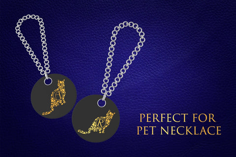 Chill Cat Mandala Monogram Font Dm Letter Studio 