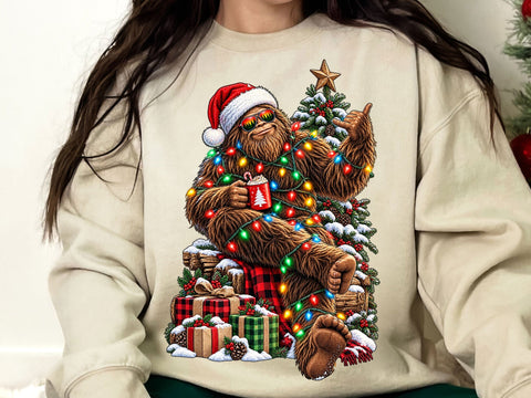 Chill Christmas Bigfoot PNG SVG artprintfile 