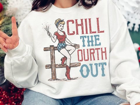 Chill The Fourth Out PNG, Funny 4th of July Png SVG DesignDestine 