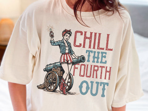 Chill The Fourth Out PNG, Funny 4th of July Png SVG DesignDestine 