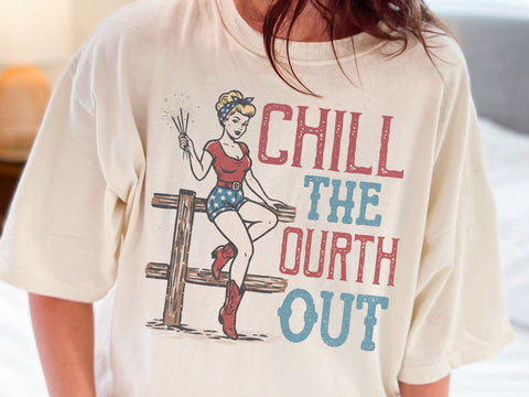 Chill The Fourth Out PNG, Funny 4th of July Png SVG DesignDestine 