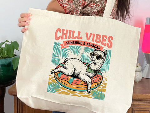 Chill Vibes Alpaca PNG, Sunshine & Alpacas T-Shirt Design SVG DesignDestine 