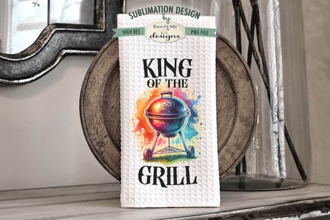 Chillin and Grillin Fathers Day - Sublimation Kitchen Towel Designs Sublimation Ewe-N-Me Designs 