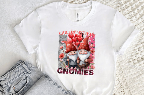 Chillin' with my gnomies png design Sublimation Regulrcrative 