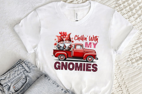 Chillin' with my gnomies png design Sublimation Regulrcrative 