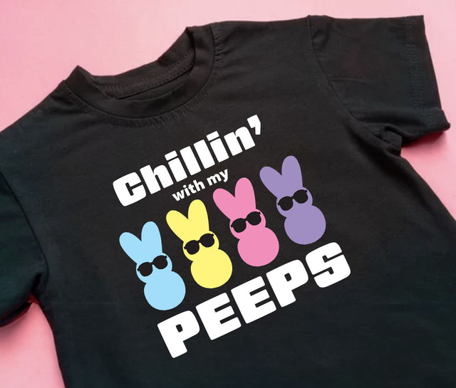 Chillin' with my Peeps SVG, Easter Shirt SVG, Easter Bunny SVG Two Cats Crafting 