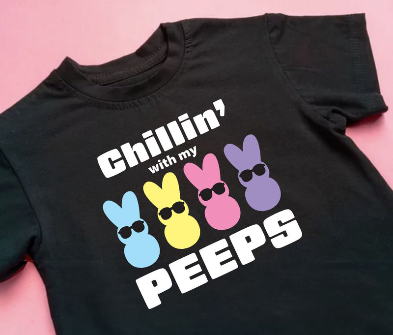 Chillin' with my Peeps SVG, Easter Shirt SVG, Easter Bunny SVG Two Cats Crafting 