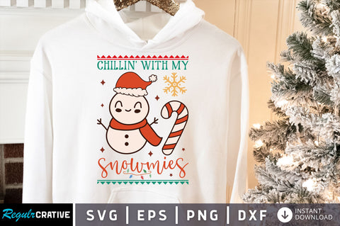 Chillin with my snowmies SVG design SVG Regulrcrative 