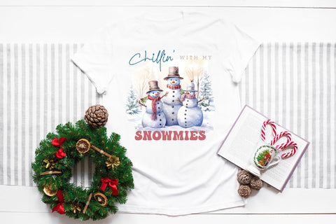 Chillin with My Snowmies - Winter PNG Sublimation Sublimation CraftLabSVG 