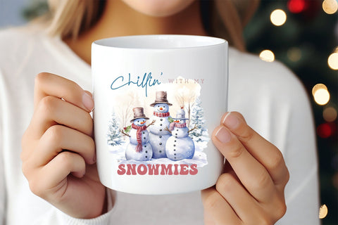 Chillin with My Snowmies - Winter PNG Sublimation Sublimation CraftLabSVG 
