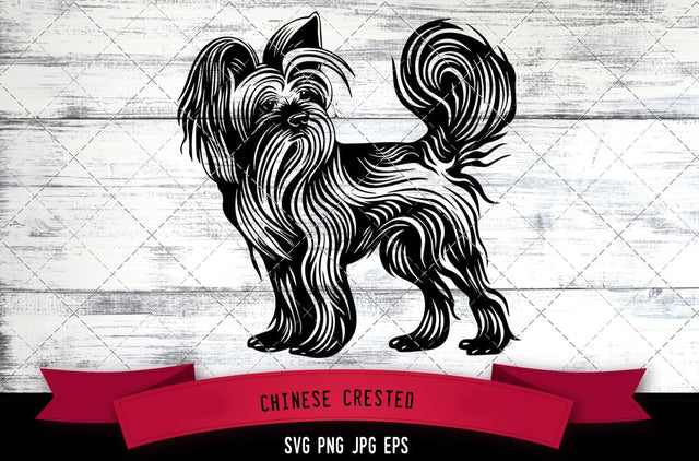 Chinese Crested SVG, Dog SVG, Logo - Digital Download with Commercial License for Cricut, Silhouette, Scan N Cut Crafting SVG Loveleen Kaur 