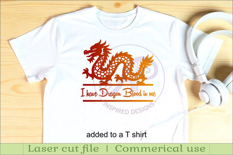 Chinese Dragon personalized name sign laser cut SVG APInspireddesigns 