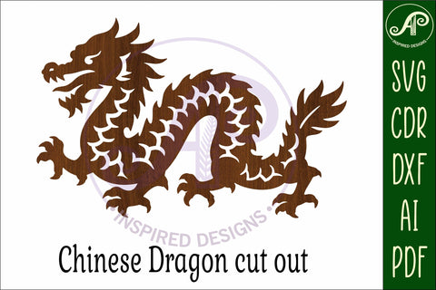 Chinese Dragon wall art sign, SVG file. vector file design 2 SVG APInspireddesigns 