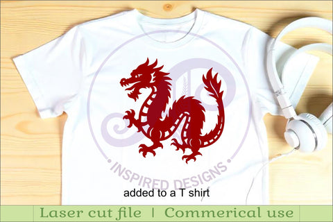 Chinese Dragon wall art sign, SVG file. vector file design 3 SVG APInspireddesigns 