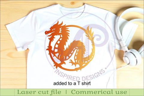 Chinese Dragon wall sign laser cut file SVG APInspireddesigns 