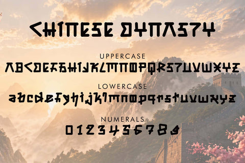 Chinese Dynasty Font Prasetya Letter 