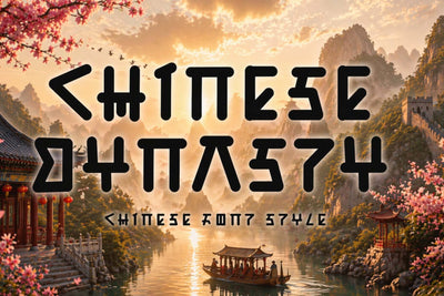 Chinese Dynasty Font Prasetya Letter 