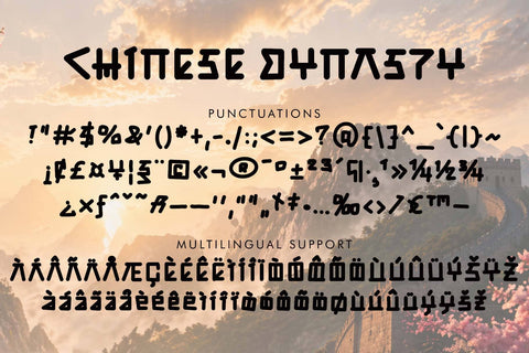 Chinese Dynasty Font Prasetya Letter 