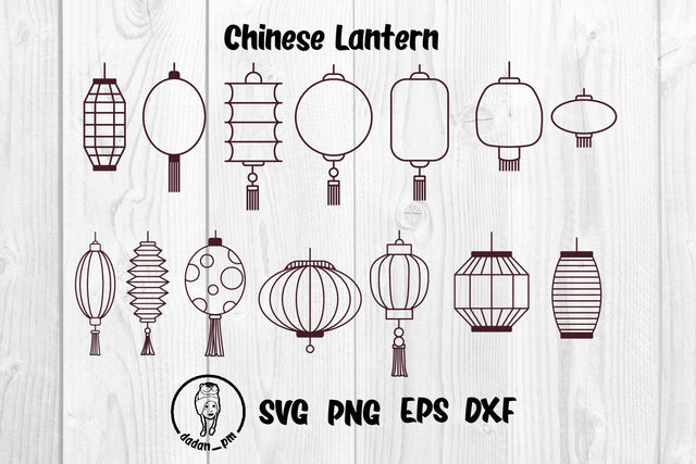 Chinese lantern hand drawn svg SVG dadan_pm 