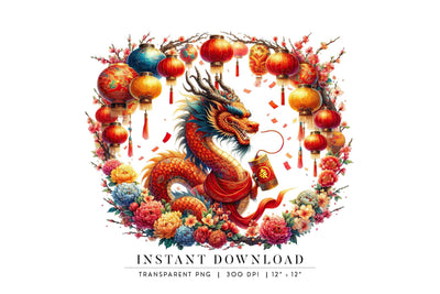 Chinese Zodiac Dragon, Chinese Astrology New Year 2025 Sublimation BijouBay 