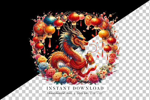 Chinese Zodiac Dragon, Chinese Astrology New Year 2025 Sublimation BijouBay 