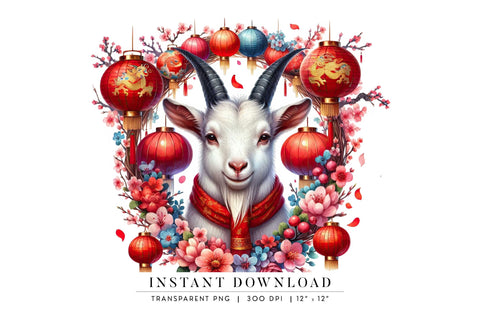 Chinese Zodiac Goat, Chinese Astrology New Year 2025 Sublimation BijouBay 