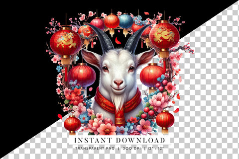 Chinese Zodiac Goat, Chinese Astrology New Year 2025 Sublimation BijouBay 