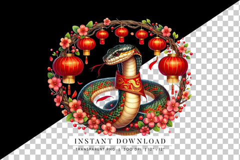 Chinese Zodiac Snake, Chinese Astrology New Year 2025 Sublimation BijouBay 