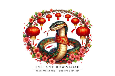 Chinese Zodiac Snake, Chinese Astrology New Year 2025 Sublimation BijouBay 
