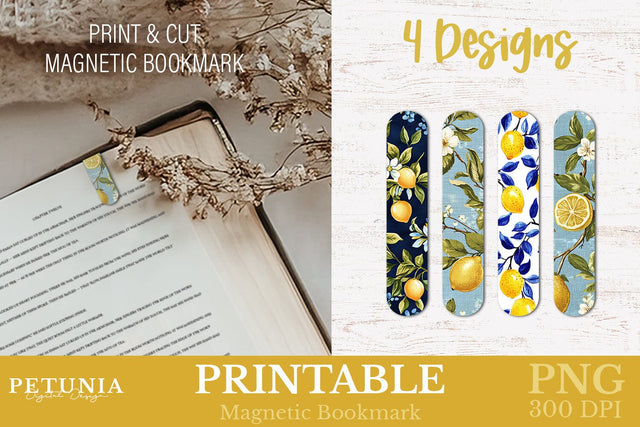 Chinoiserie Bookmark | Printable Magnetic Bookmark Sublimation Petunia Digital Design 