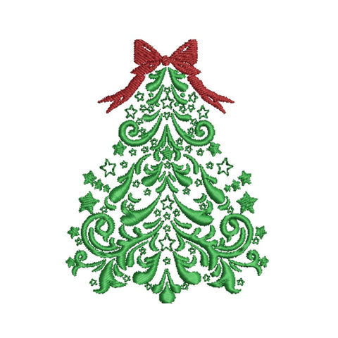 Chinoiserie Christmas Tree Embroidery Design Embroidery/Applique DESIGNS Creatively Embroidery 